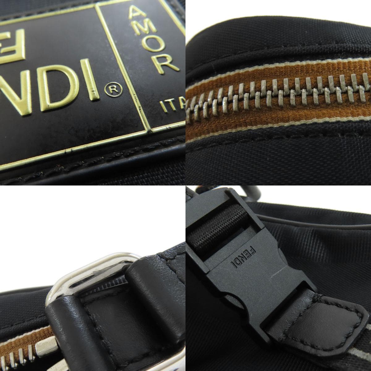 Fendi Logo Shoulder Bag Nylon Material Women's [Used] [FENDI] 8