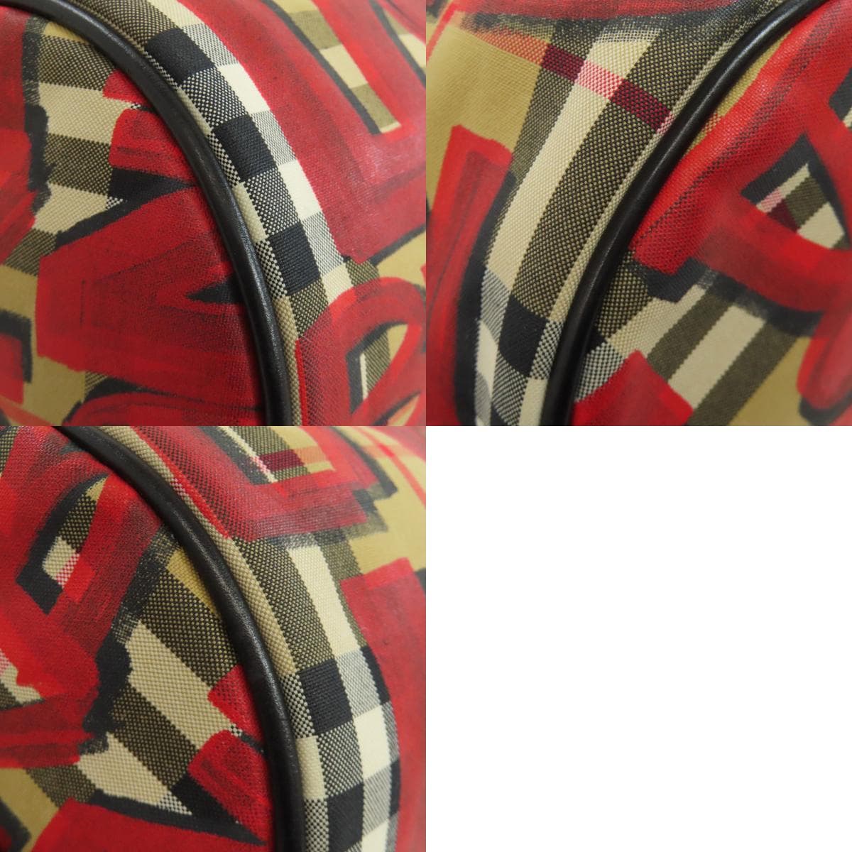 Burberry Nova Check Graffiti Print Shoulder Bag Nylon Material Ladies [Used] [BURBERRY] 10