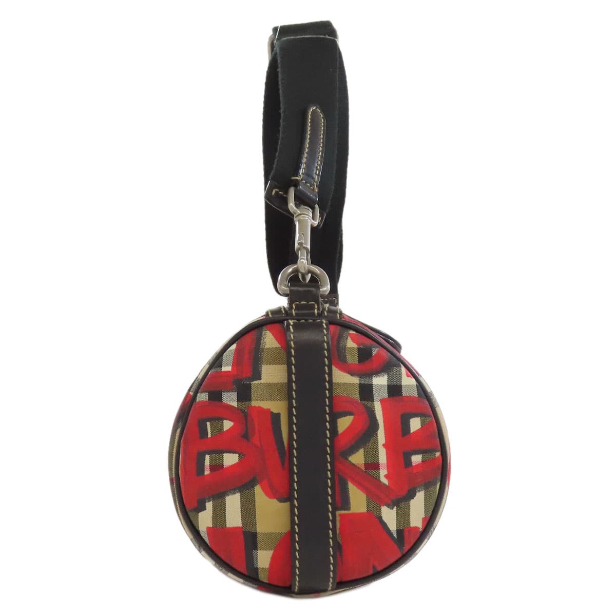 Burberry Nova Check Graffiti Print Shoulder Bag Nylon Material Ladies [Used] [BURBERRY] 3