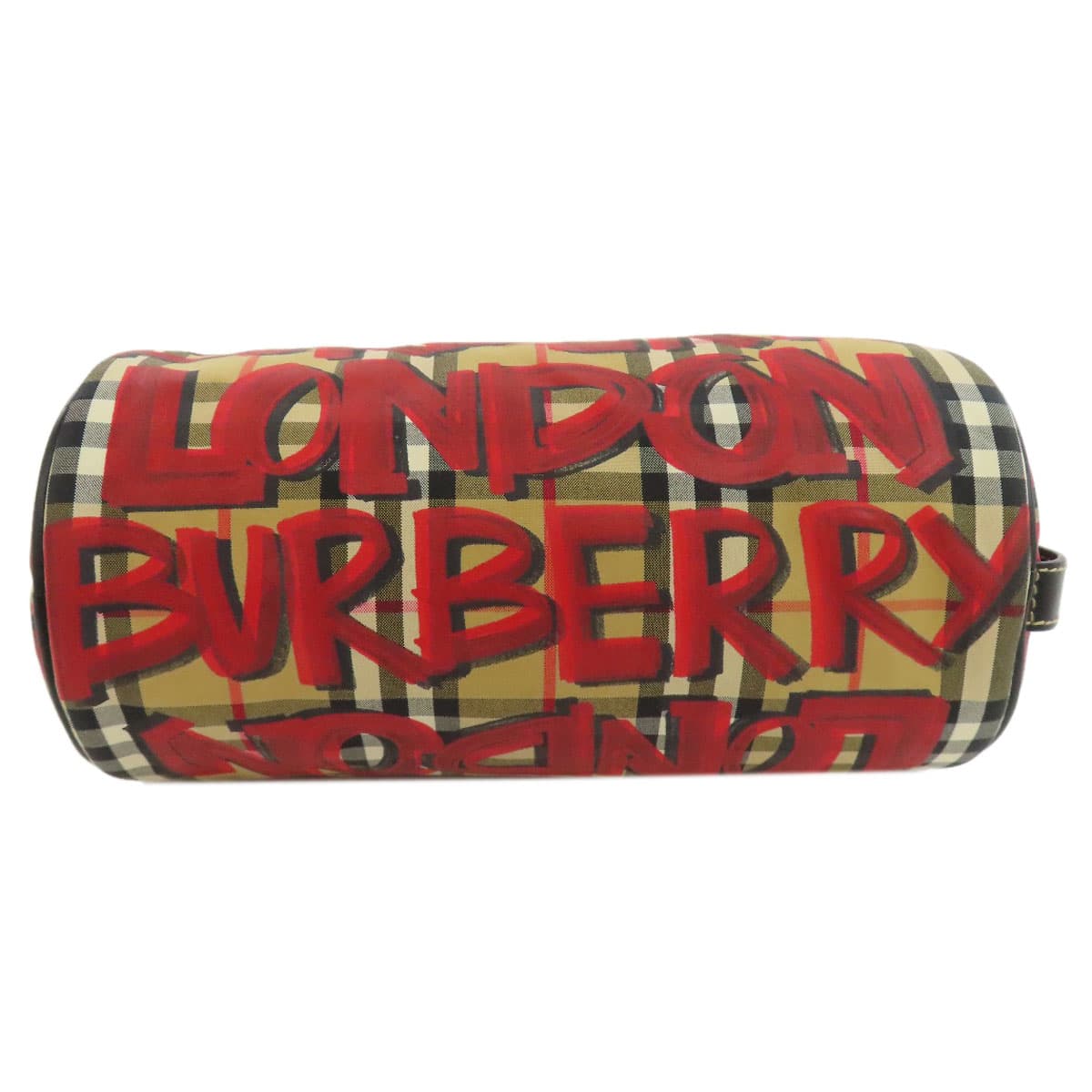 Burberry Nova Check Graffiti Print Shoulder Bag Nylon Material Ladies [Used] [BURBERRY] 4