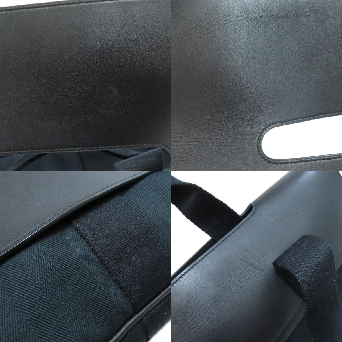 Hermes Valparaiso Long MM Handbag Canvas/Calf Ladies [Used] [HERMES] 8