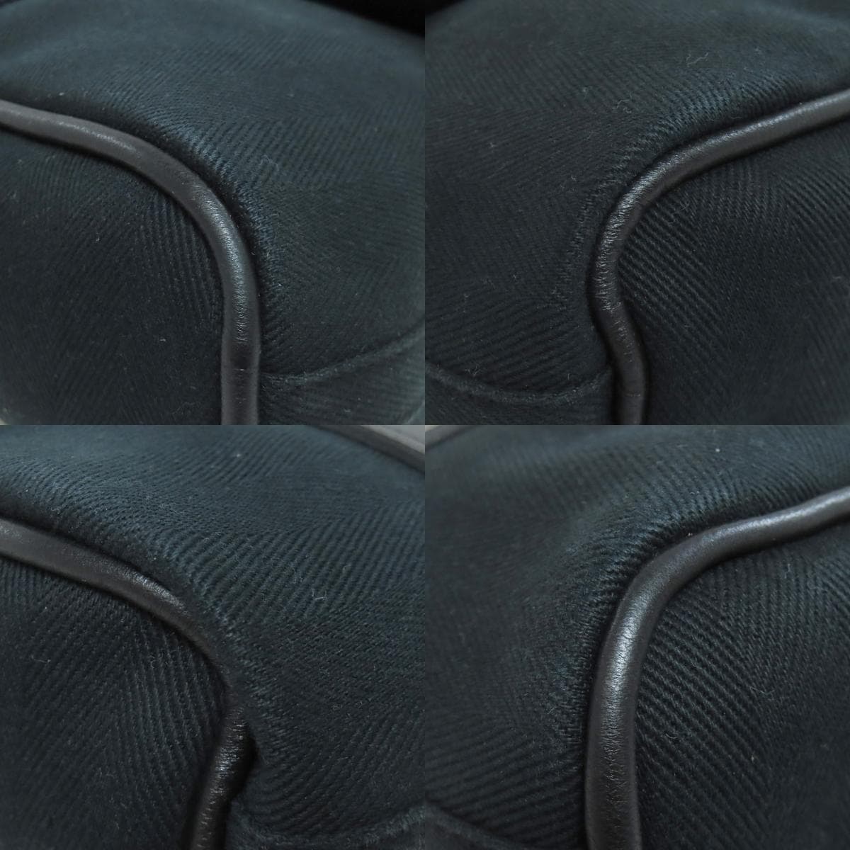 Hermes Valparaiso Long MM Handbag Canvas/Calf Ladies [Used] [HERMES] 10