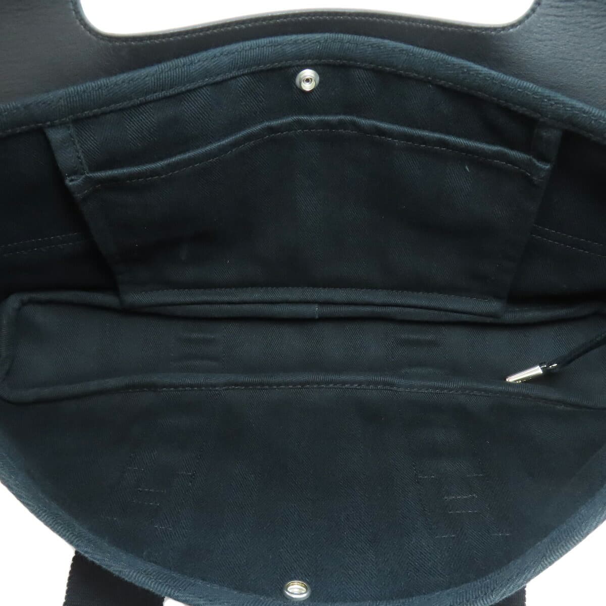 Hermes Valparaiso Long MM Handbag Canvas/Calf Ladies [Used] [HERMES] 5