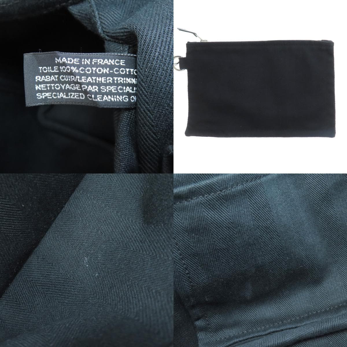 Hermes Valparaiso Long MM Handbag Canvas/Calf Ladies [Used] [HERMES] 7