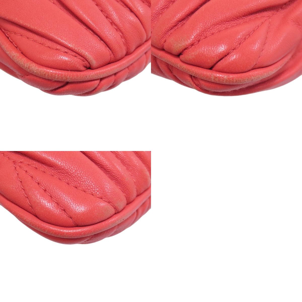 Miu Miu Matelassé Shoulder Bag Leather Ladies [Used] [MIUMIU] 10