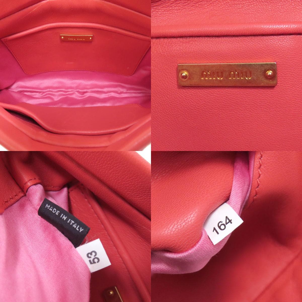 Miu Miu Matelassé Shoulder Bag Leather Ladies [Used] [MIUMIU] 5