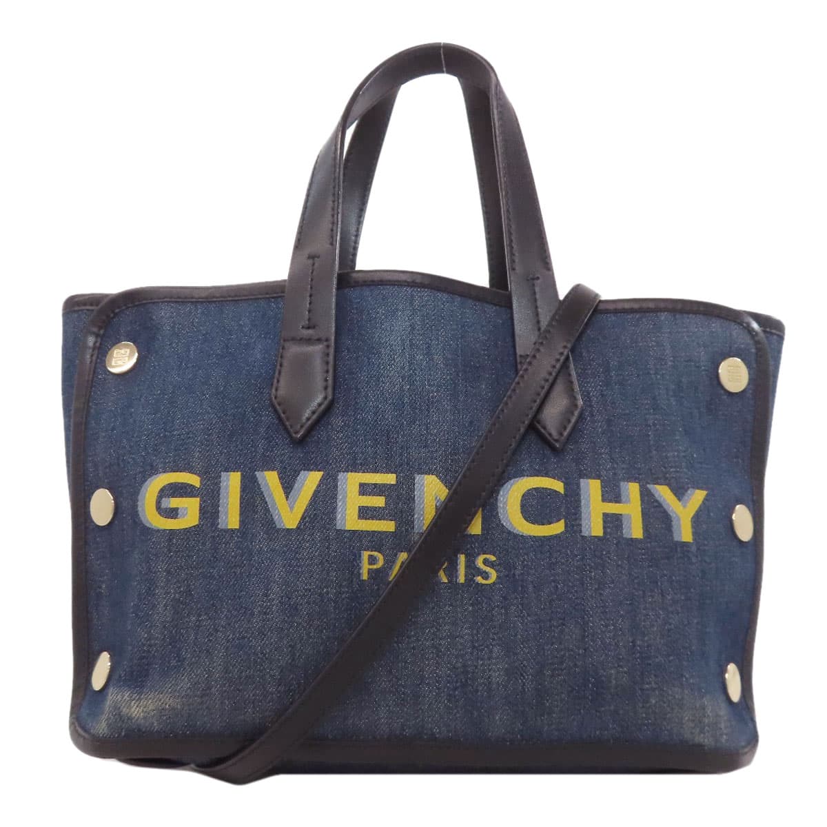 Givenchy Logo Handbag Denim Women's [Used] [GIVENCHY]