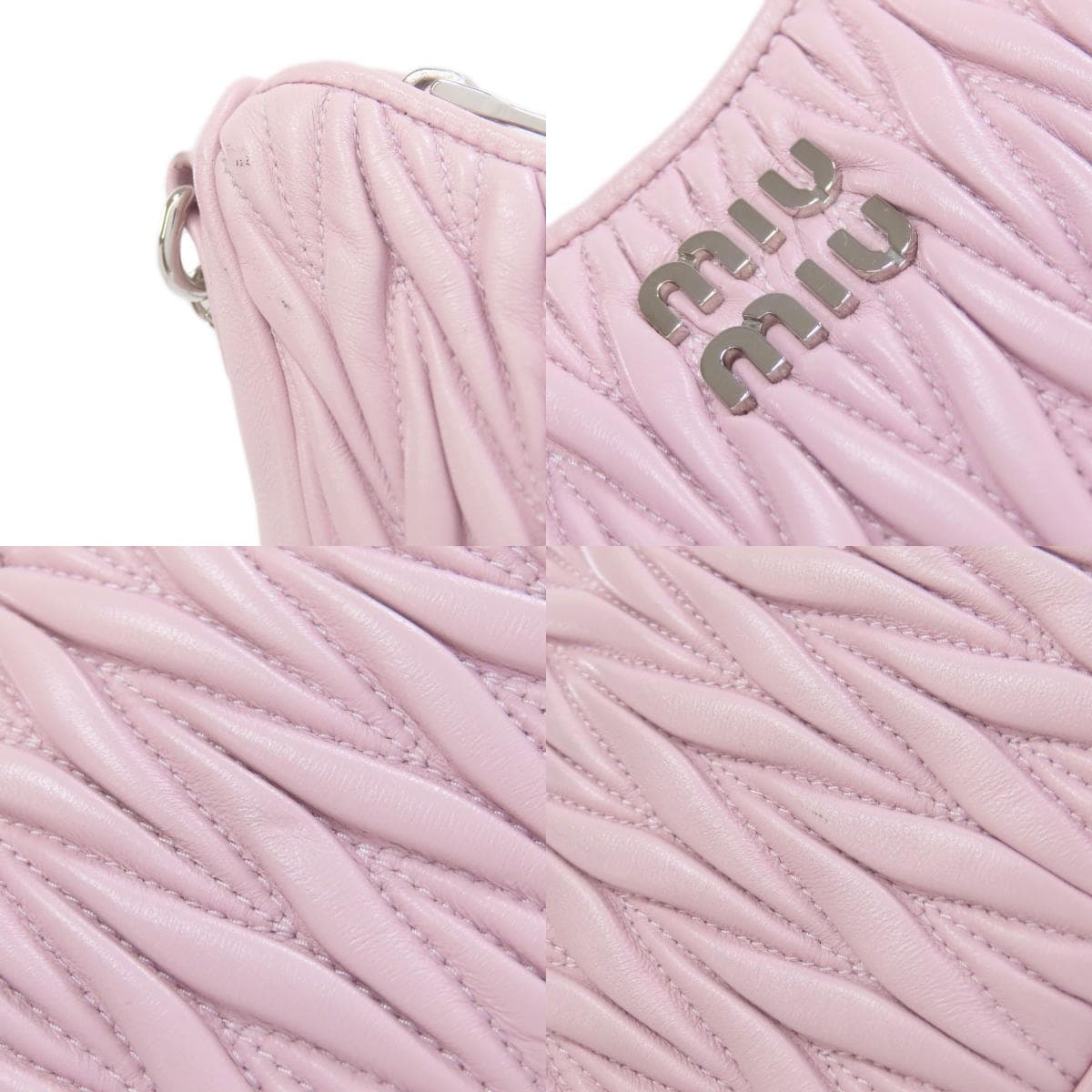 Miu Miu Matelassé Handbag Calf Leather for Women [Used] [MIUMIU] 7