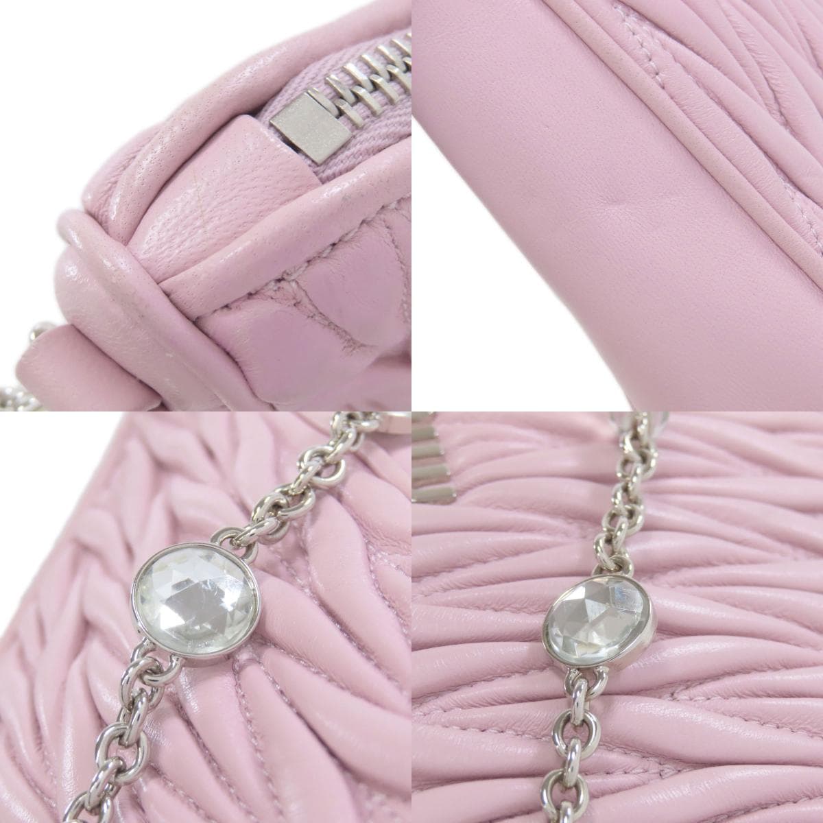 Miu Miu Matelassé Handbag Calf Leather for Women [Used] [MIUMIU] 8