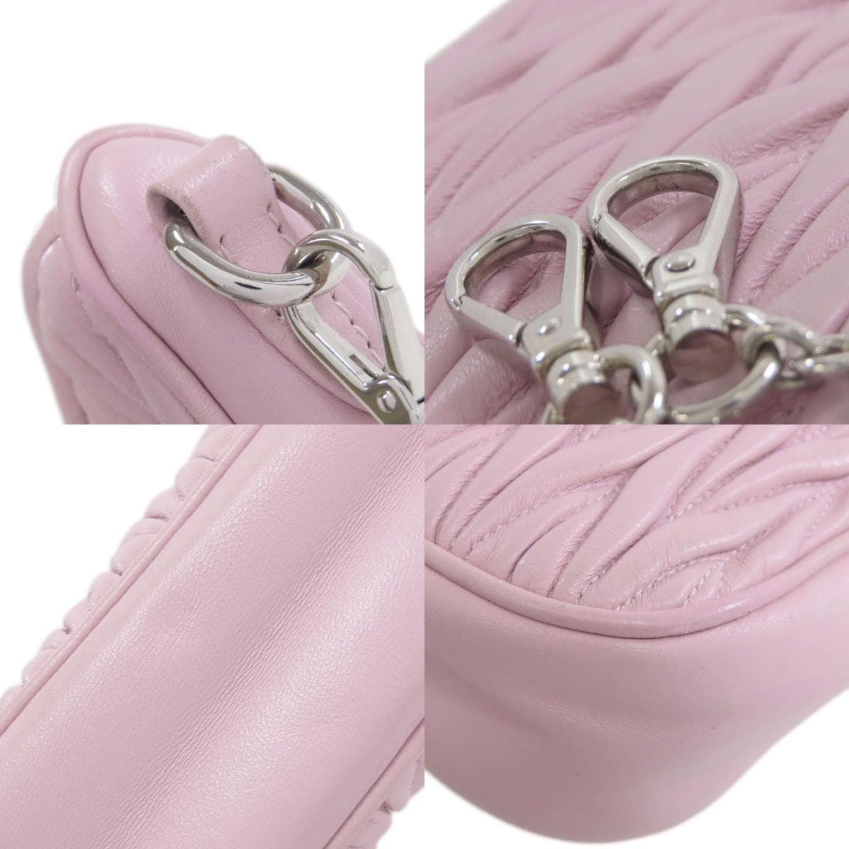 Miu Miu Matelassé Handbag Calf Leather for Women [Used] [MIUMIU] 9