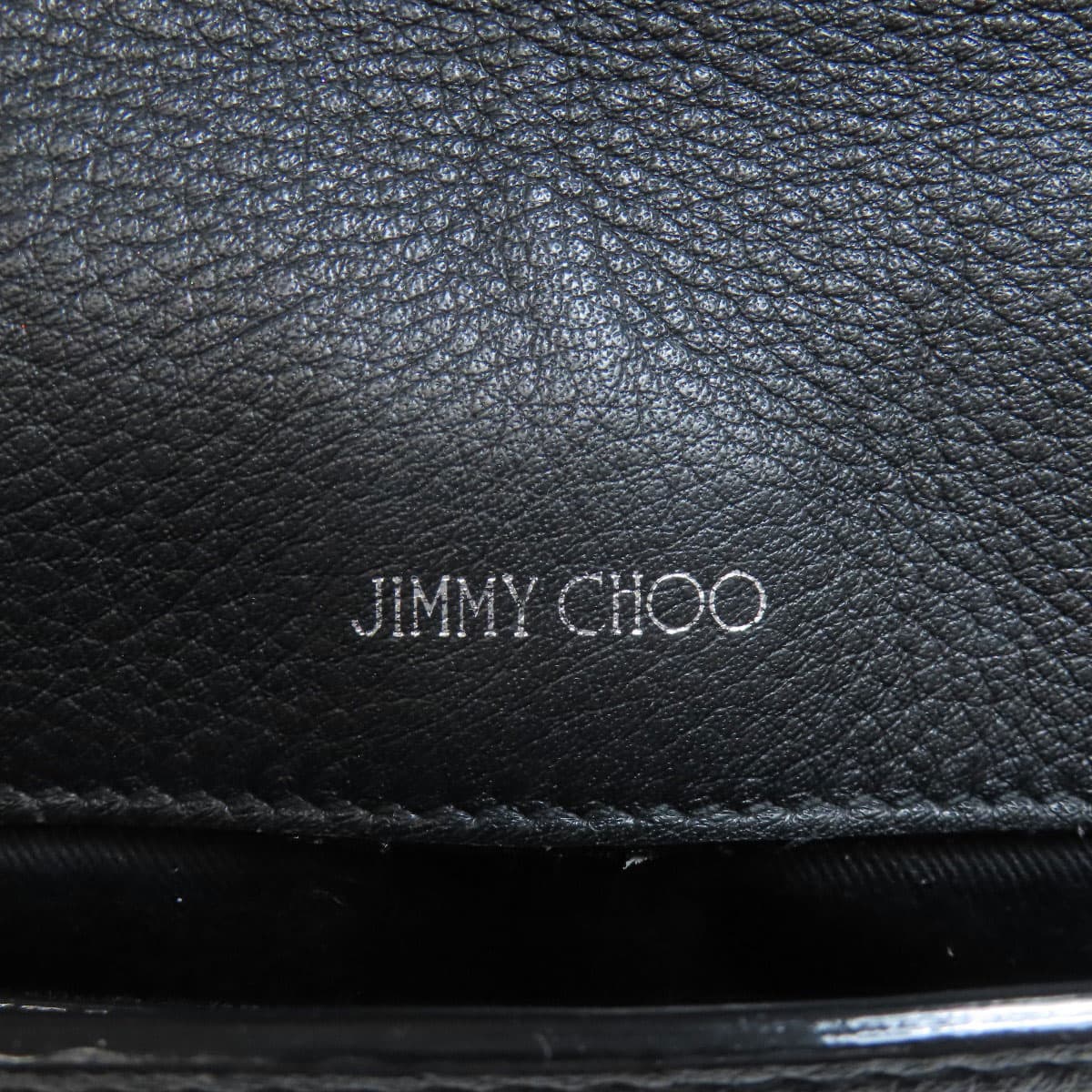 Jimmy Choo chain shoulder logo jewel shoulder bag leather for women [Used] [Jimmy Choo] 6