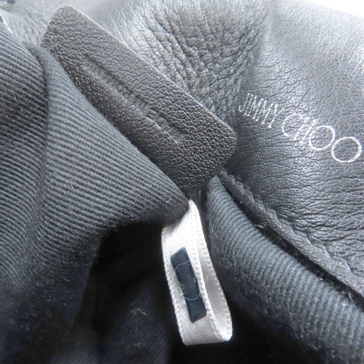 Jimmy Choo chain shoulder logo jewel shoulder bag leather for women [Used] [Jimmy Choo] 7