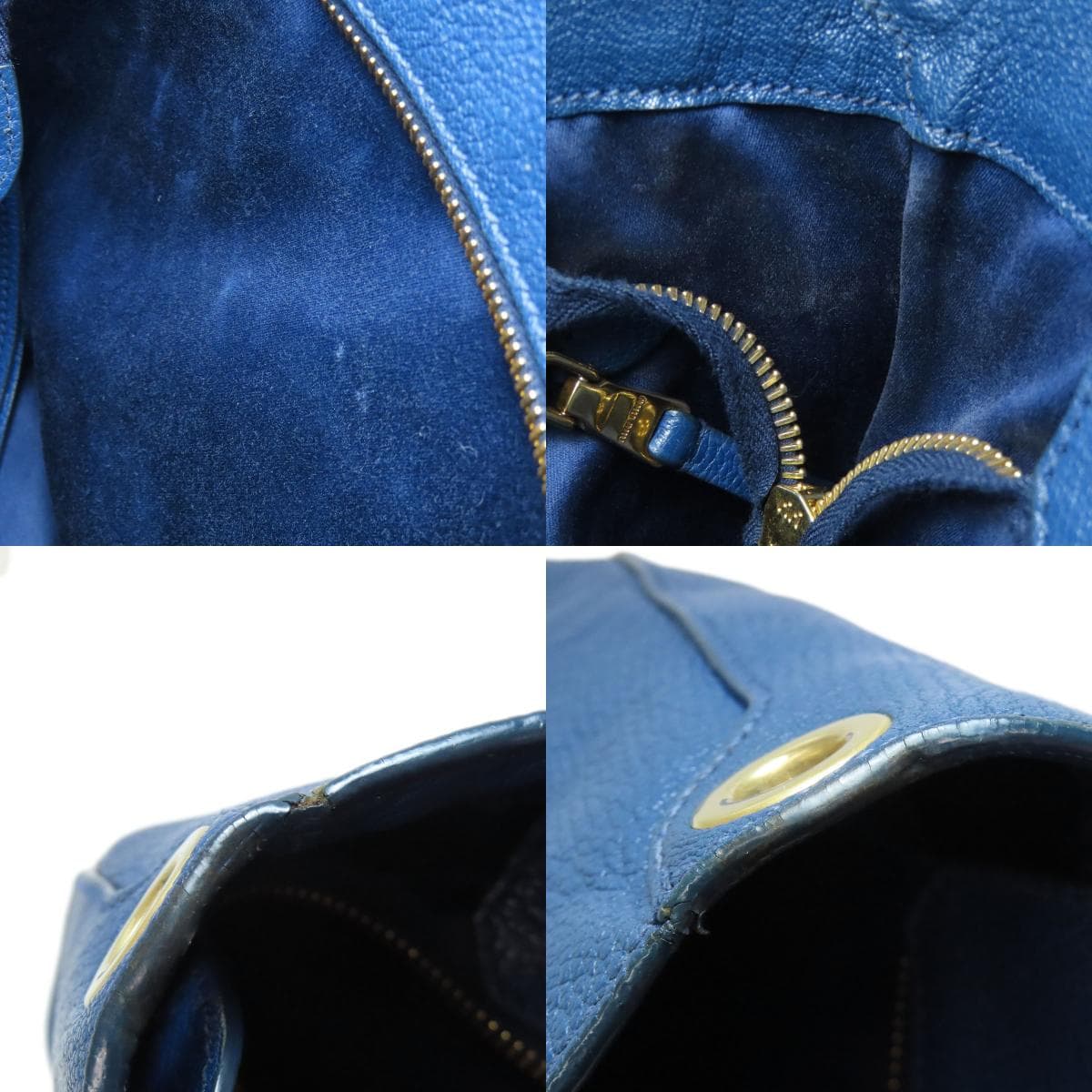 Miu Miu 5BE026 Madras Shoulder Bag Leather Women's [Used] [MIUMIU] 5BE026 7