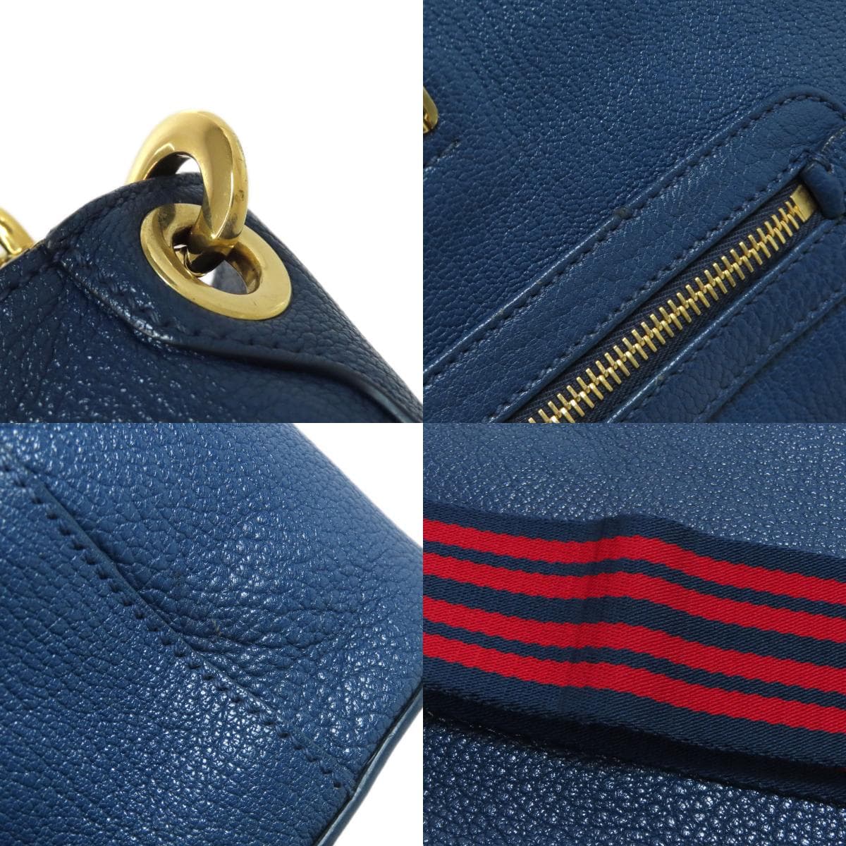 Miu Miu 5BE026 Madras Shoulder Bag Leather Women's [Used] [MIUMIU] 5BE026 8