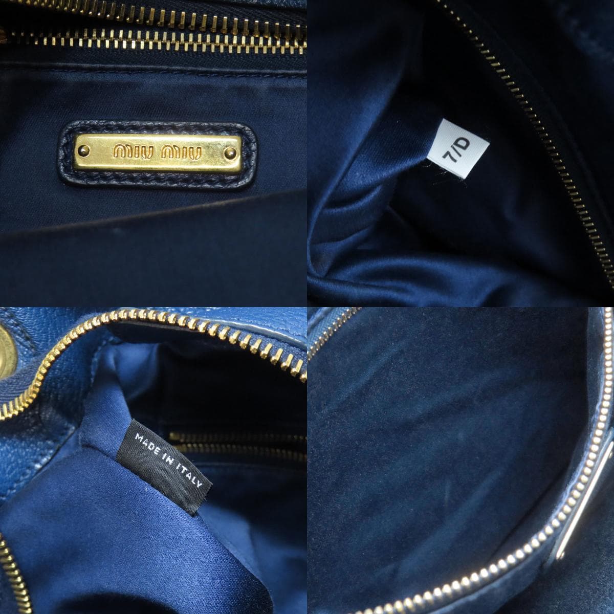 Miu Miu 5BE026 Madras Shoulder Bag Leather Women's [Used] [MIUMIU] 5BE026 6