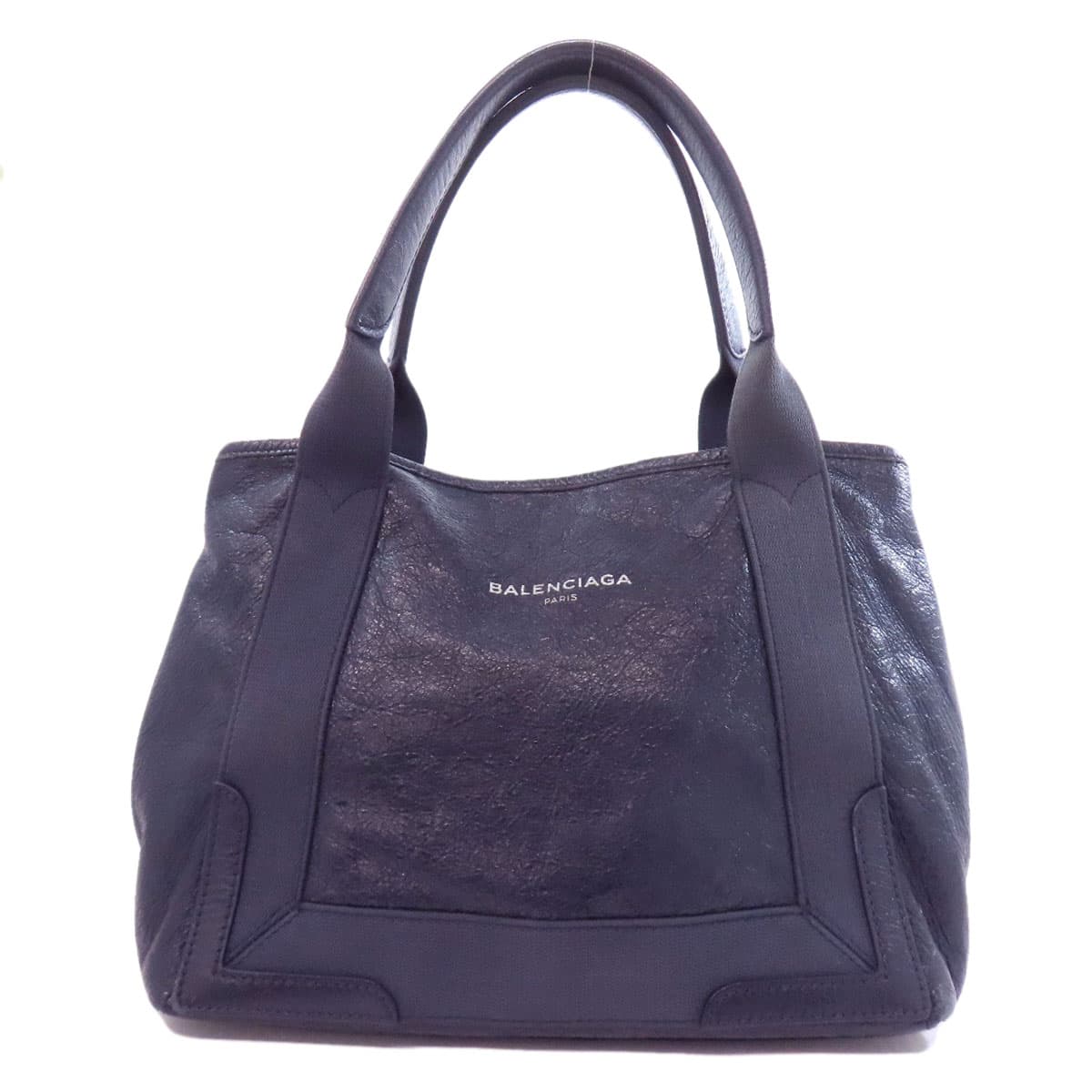 Balenciaga 339933 Navy Cabas Handbag Calf Leather Ladies [Used] [BALENCIAGA] 339933