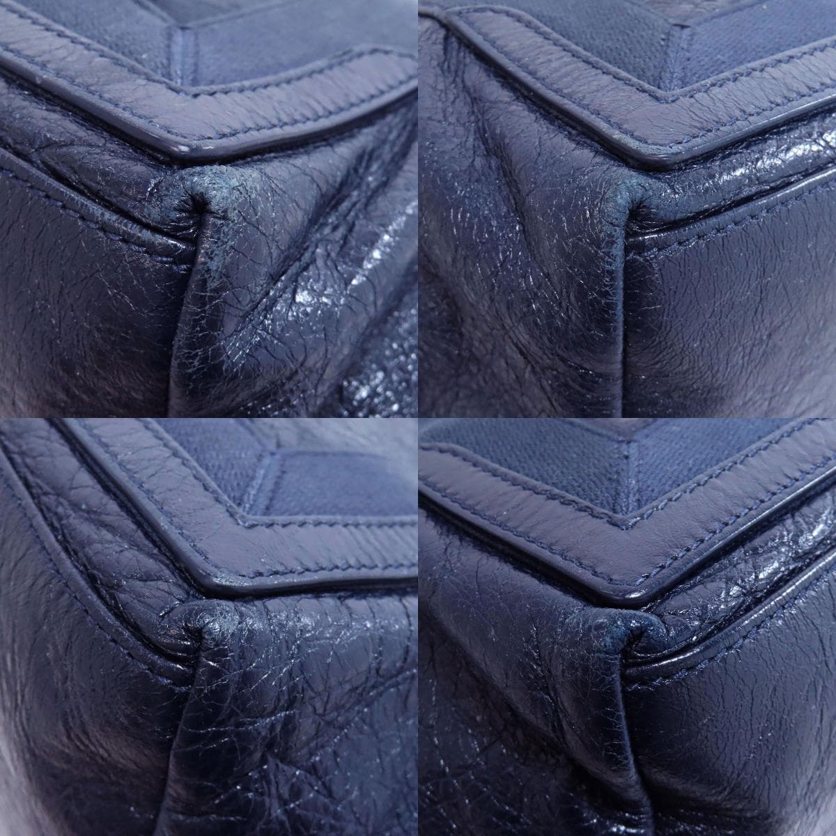 Balenciaga 339933 Navy Cabas Handbag Calf Leather Ladies [Used] [BALENCIAGA] 339933 10