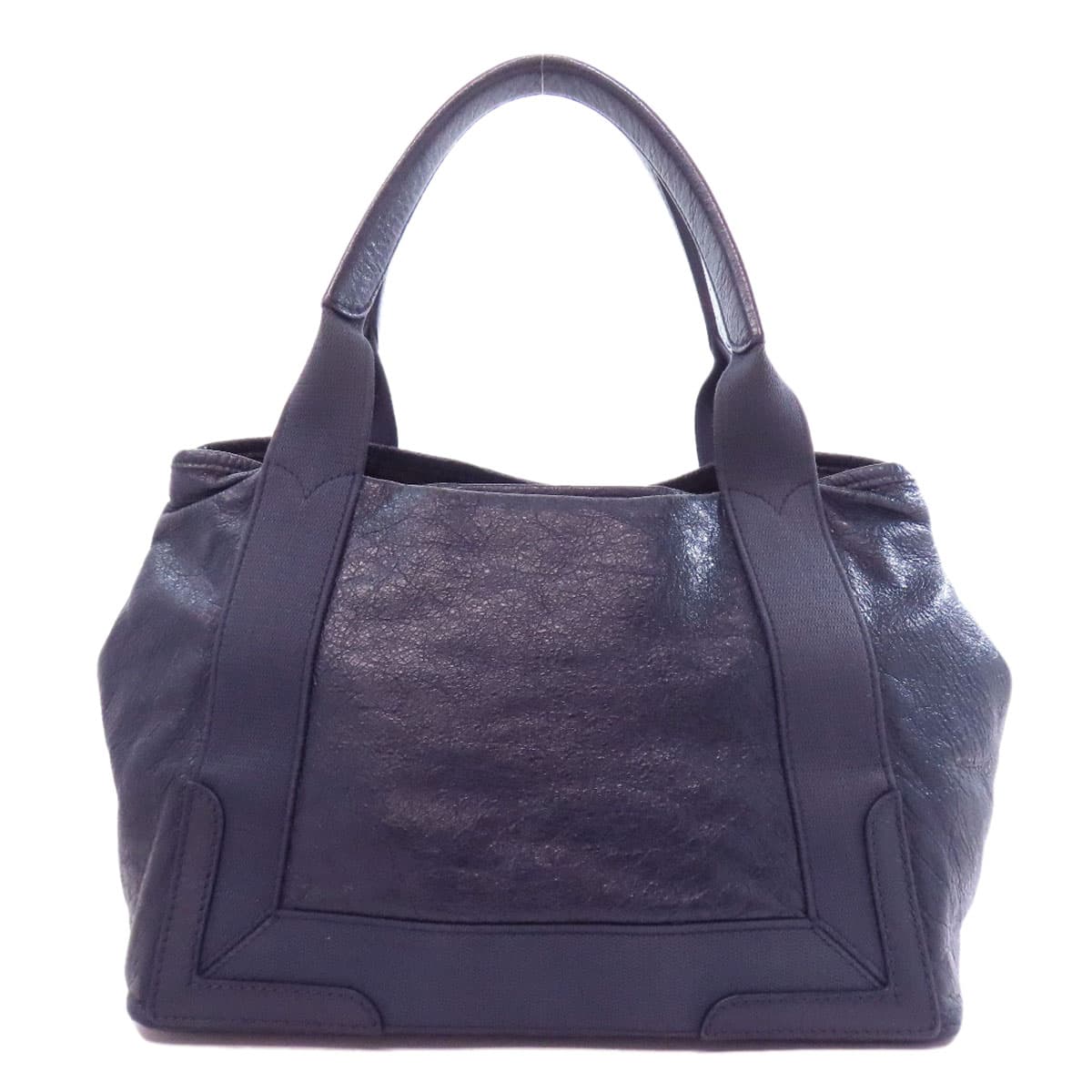 Balenciaga 339933 Navy Cabas Handbag Calf Leather Ladies [Used] [BALENCIAGA] 339933 2