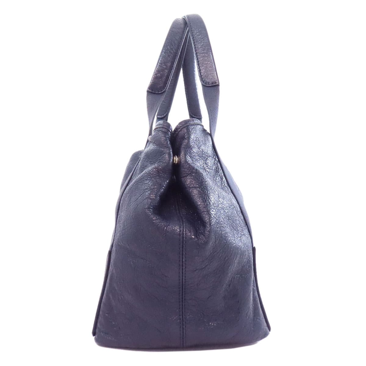 Balenciaga 339933 Navy Cabas Handbag Calf Leather Ladies [Used] [BALENCIAGA] 339933 3