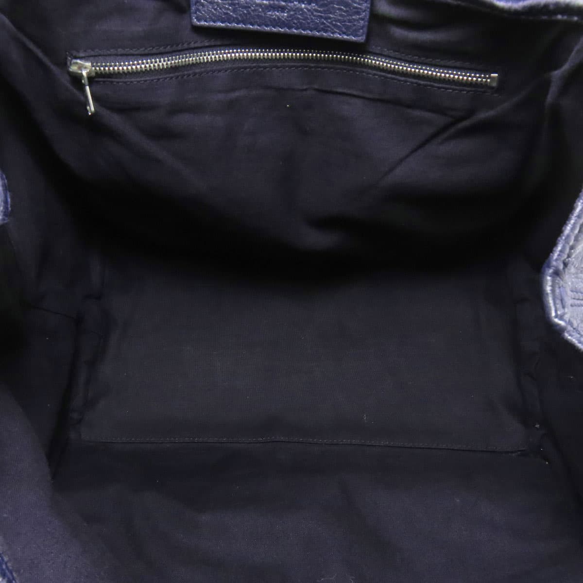 Balenciaga 339933 Navy Cabas Handbag Calf Leather Ladies [Used] [BALENCIAGA] 339933 5