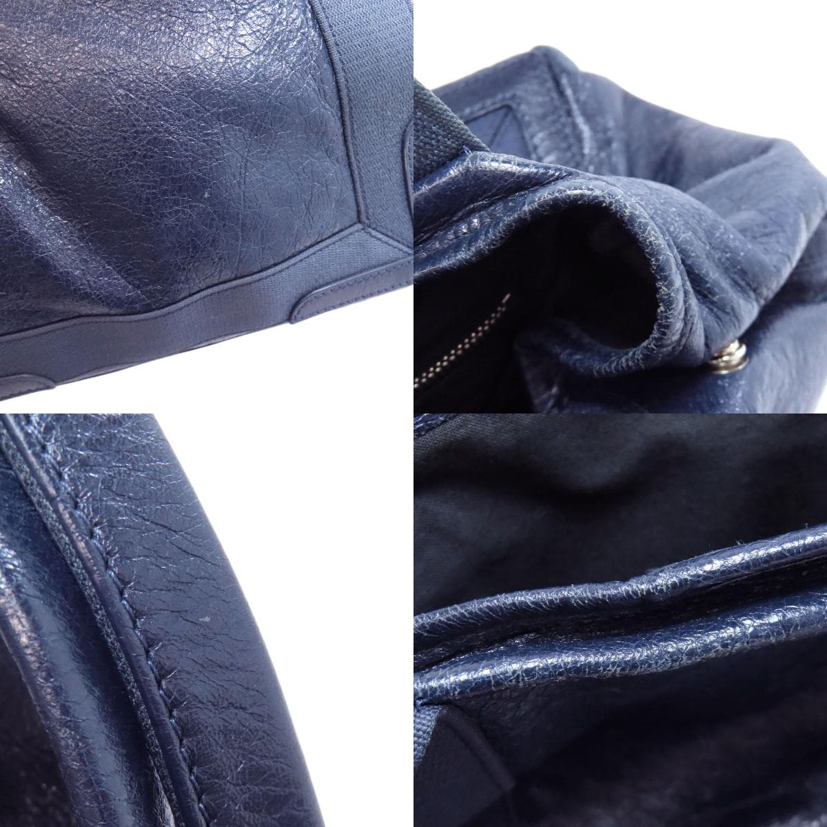 Balenciaga 339933 Navy Cabas Handbag Calf Leather Ladies [Used] [BALENCIAGA] 339933 9