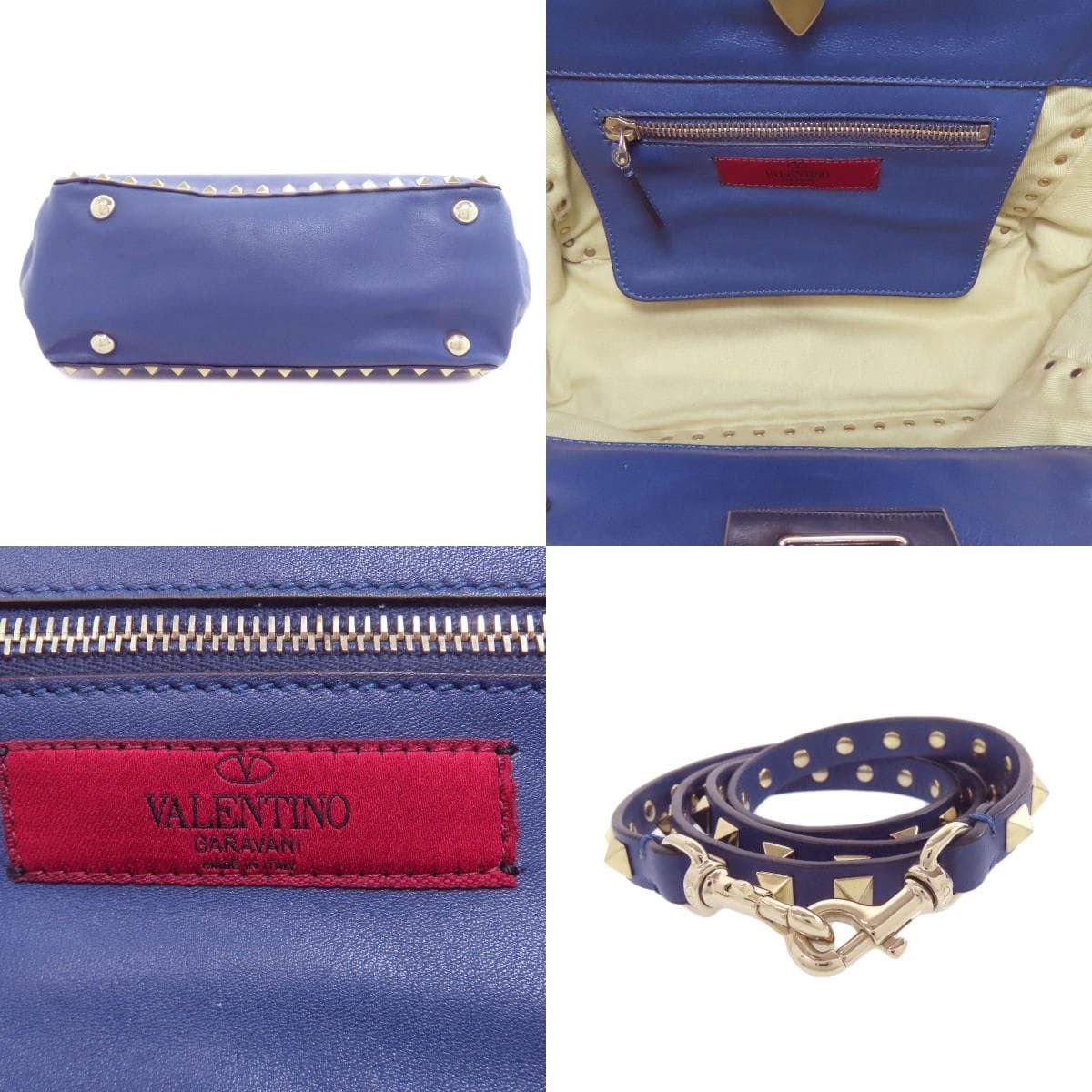 Valentino Studs 2WAY Tote Bag Leather Ladies [Used] [VALENTINO] 4