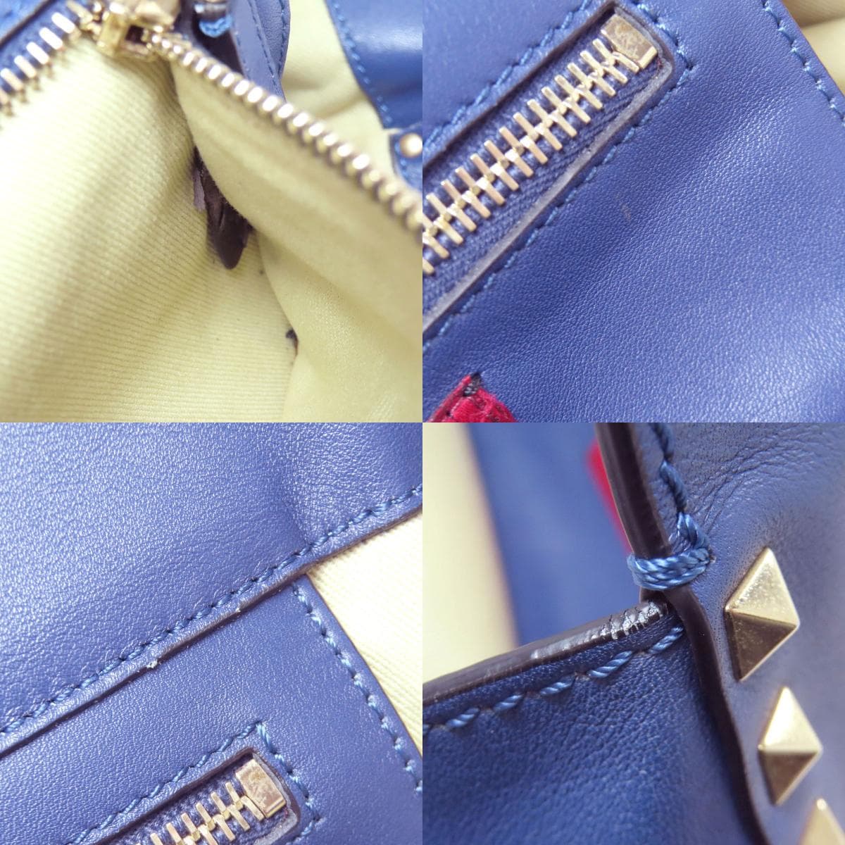 Valentino Studs 2WAY Tote Bag Leather Ladies [Used] [VALENTINO] 5