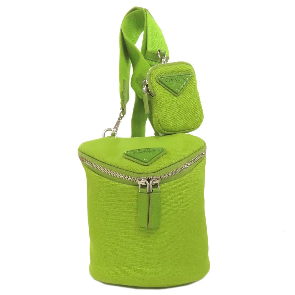 Prada 2VH147 Logo Shoulder Bag Canvas Ladies [Used] [PRADA] 2VH147