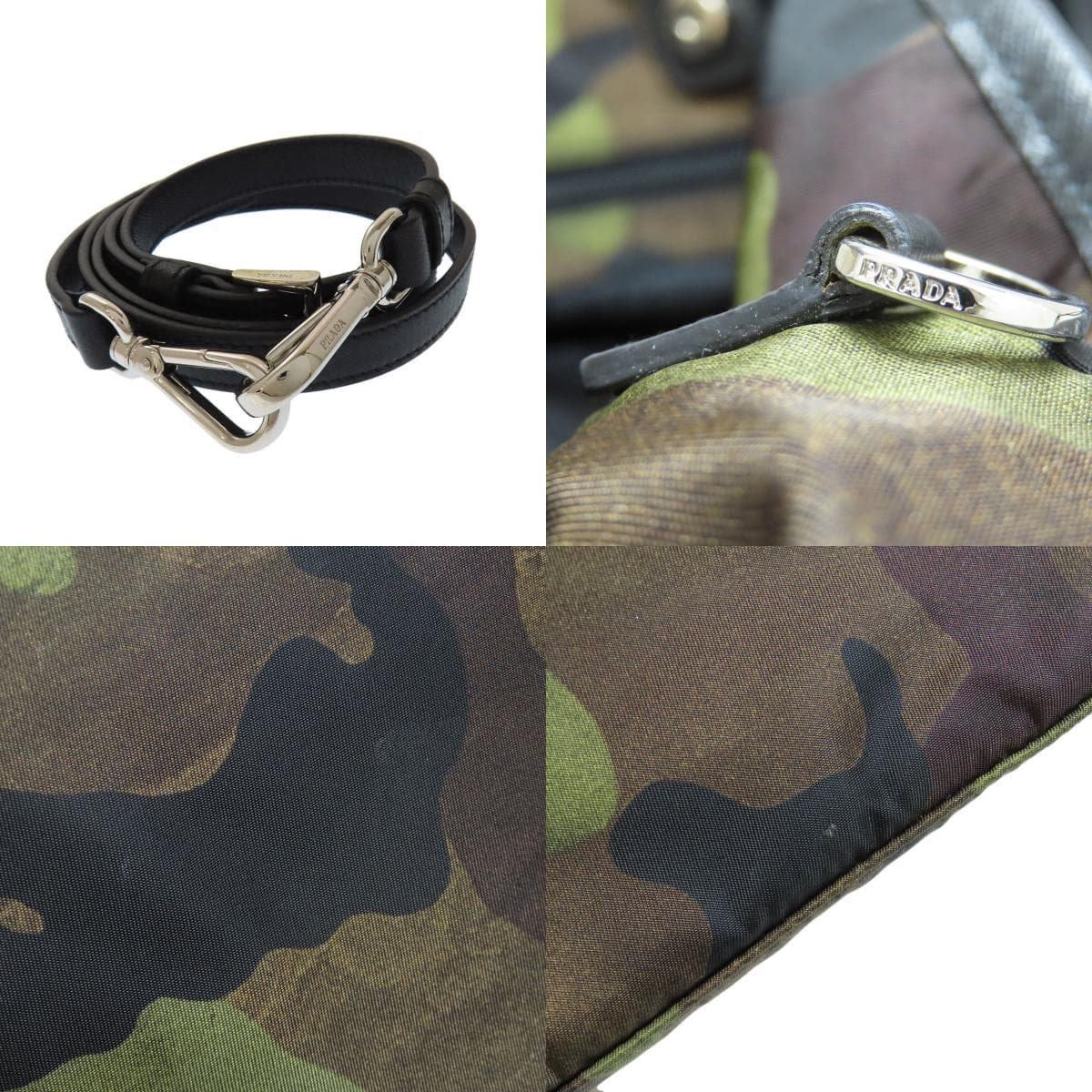 Prada B4001T Camouflage Pattern 2WAY Tote Bag Nylon Material Ladies 【Used】【PRADA】 B4001T 7