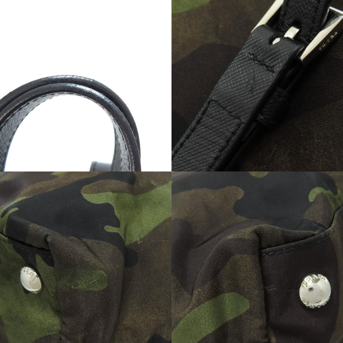 Prada B4001T Camouflage Pattern 2WAY Tote Bag Nylon Material Ladies 【Used】【PRADA】 B4001T 9