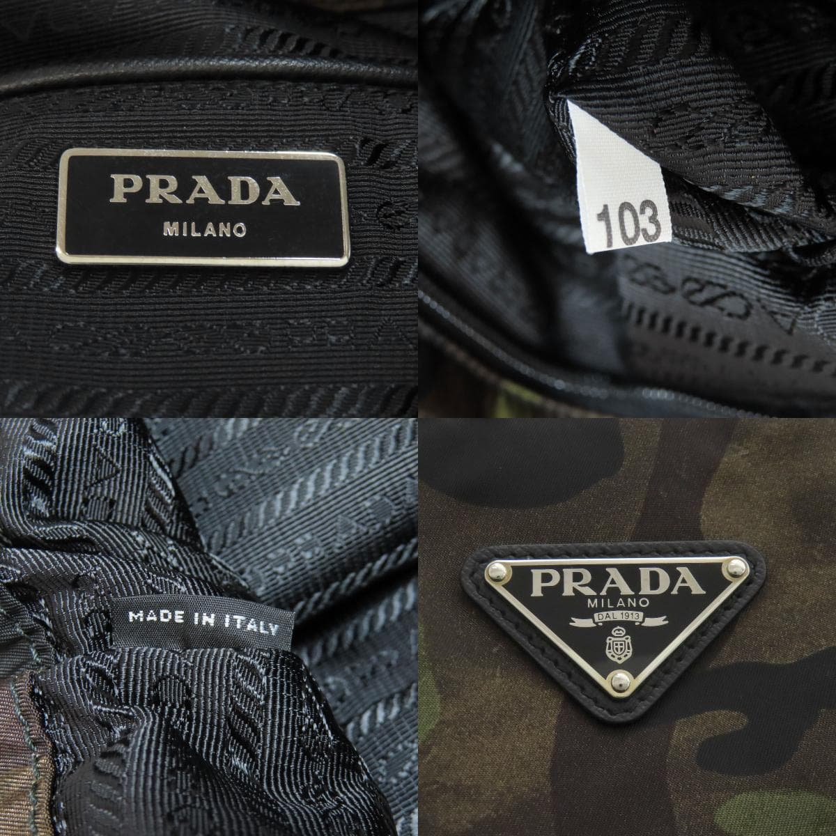 Prada B4001T Camouflage Pattern 2WAY Tote Bag Nylon Material Ladies 【Used】【PRADA】 B4001T 6