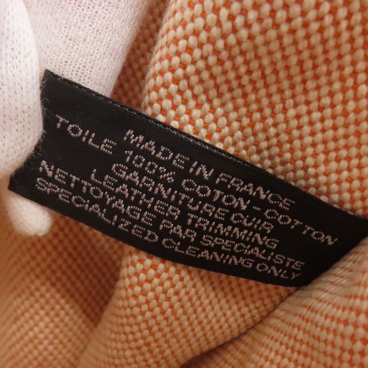 Hermes New Falto MM Handbag Canvas Ladies [Used] [HERMES] 7