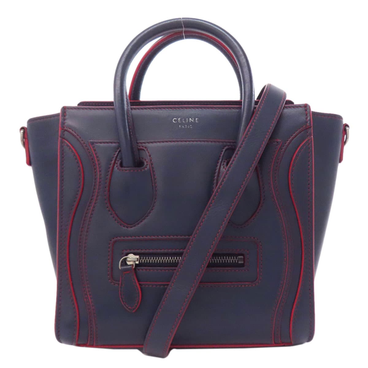 Celine Luggage Nano 2WAY Handbag Calf Leather for Women [Used] [CELINE]