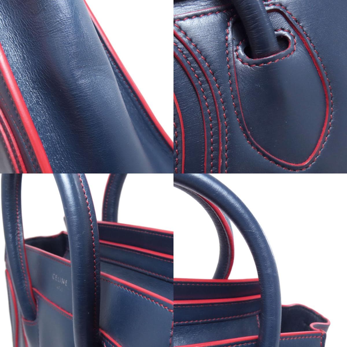 Celine Luggage Nano 2WAY Handbag Calf Leather for Women [Used] [CELINE] 7