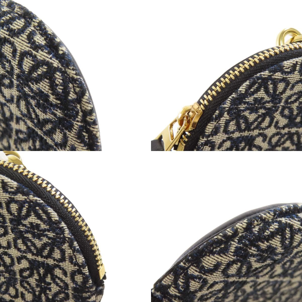 Loewe Cookie Charm Pouch Anagram Accessory Pouch Canvas/Calf Women's [Used] [LOEWE] 10