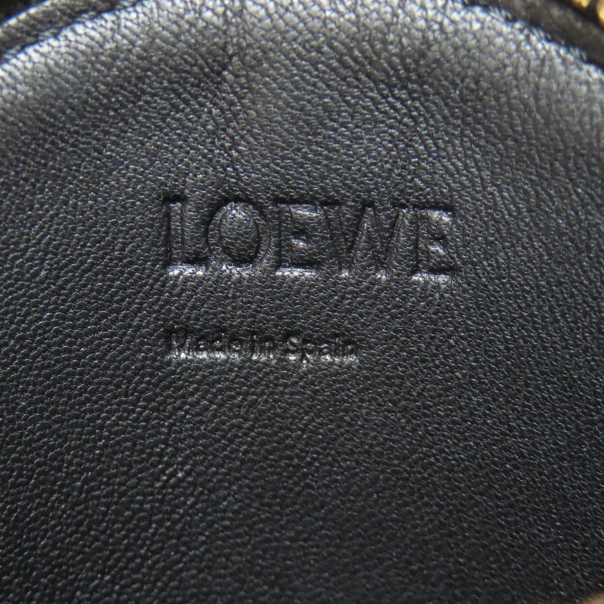 Loewe Cookie Charm Pouch Anagram Accessory Pouch Canvas/Calf Women's [Used] [LOEWE] 5