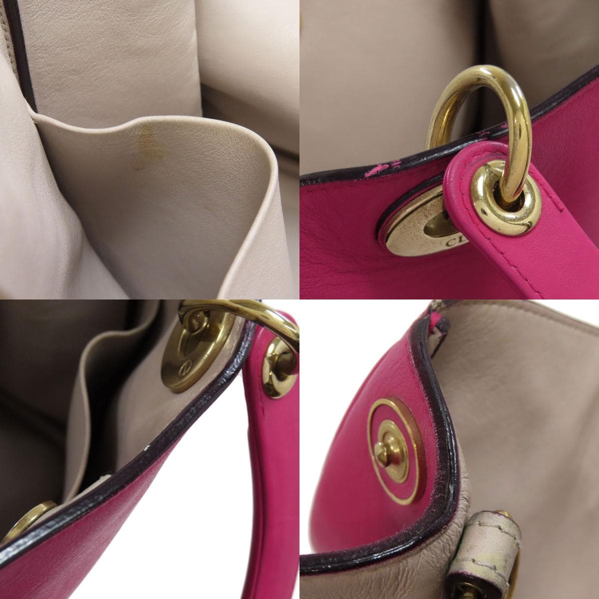 Christian Dior 2WAY Handbag Calf Leather Ladies [Used] [CHRISTIAN DIOR] 6