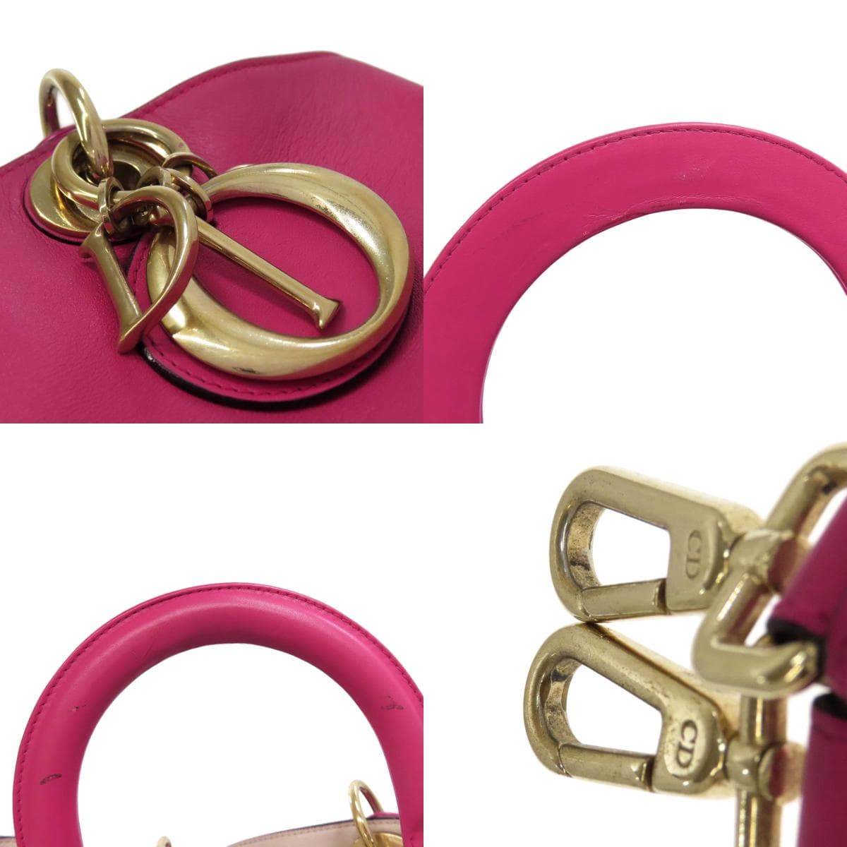 Christian Dior 2WAY Handbag Calf Leather Ladies [Used] [CHRISTIAN DIOR] 8