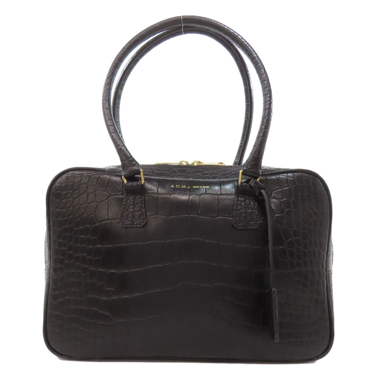 ADMJ Embossed Tote Bag Leather Ladies [Used] [ADMJ]