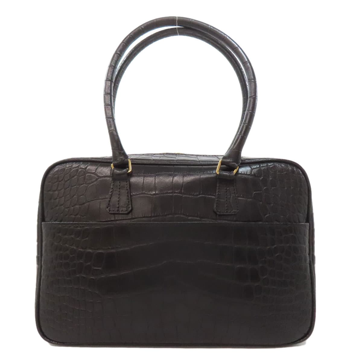 ADMJ Embossed Tote Bag Leather Ladies [Used] [ADMJ] 2