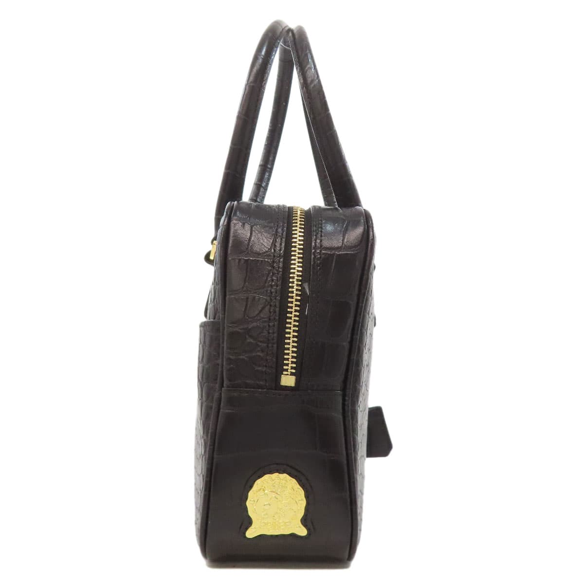 ADMJ Embossed Tote Bag Leather Ladies [Used] [ADMJ] 3