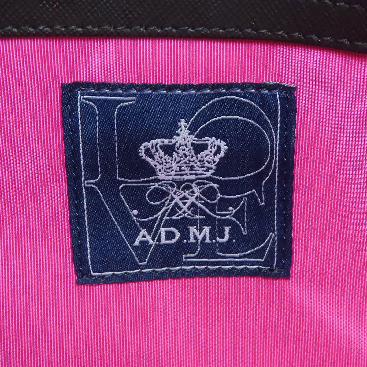 ADMJ Embossed Tote Bag Leather Ladies [Used] [ADMJ] 6