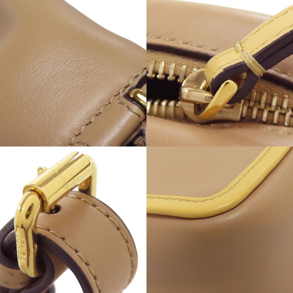 Fendi Pochette Cam Shoulder Bag Calf Leather for Women [Used] [FENDI] 9