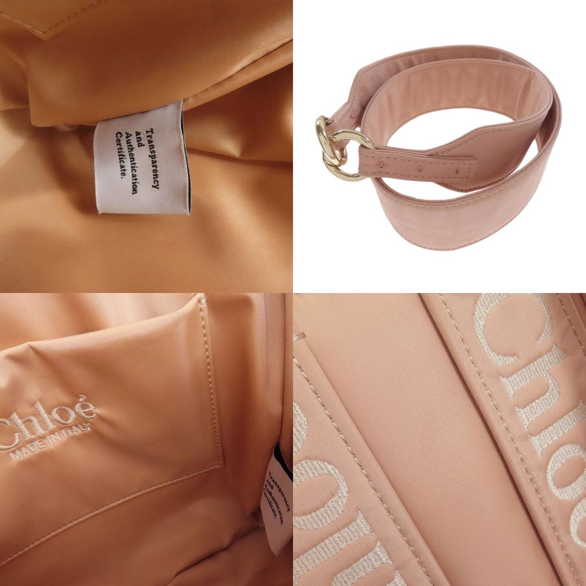 Chloe Woody Tote 2WAY Handbag Nylon Material Ladies [Used] [CHLOE] 8