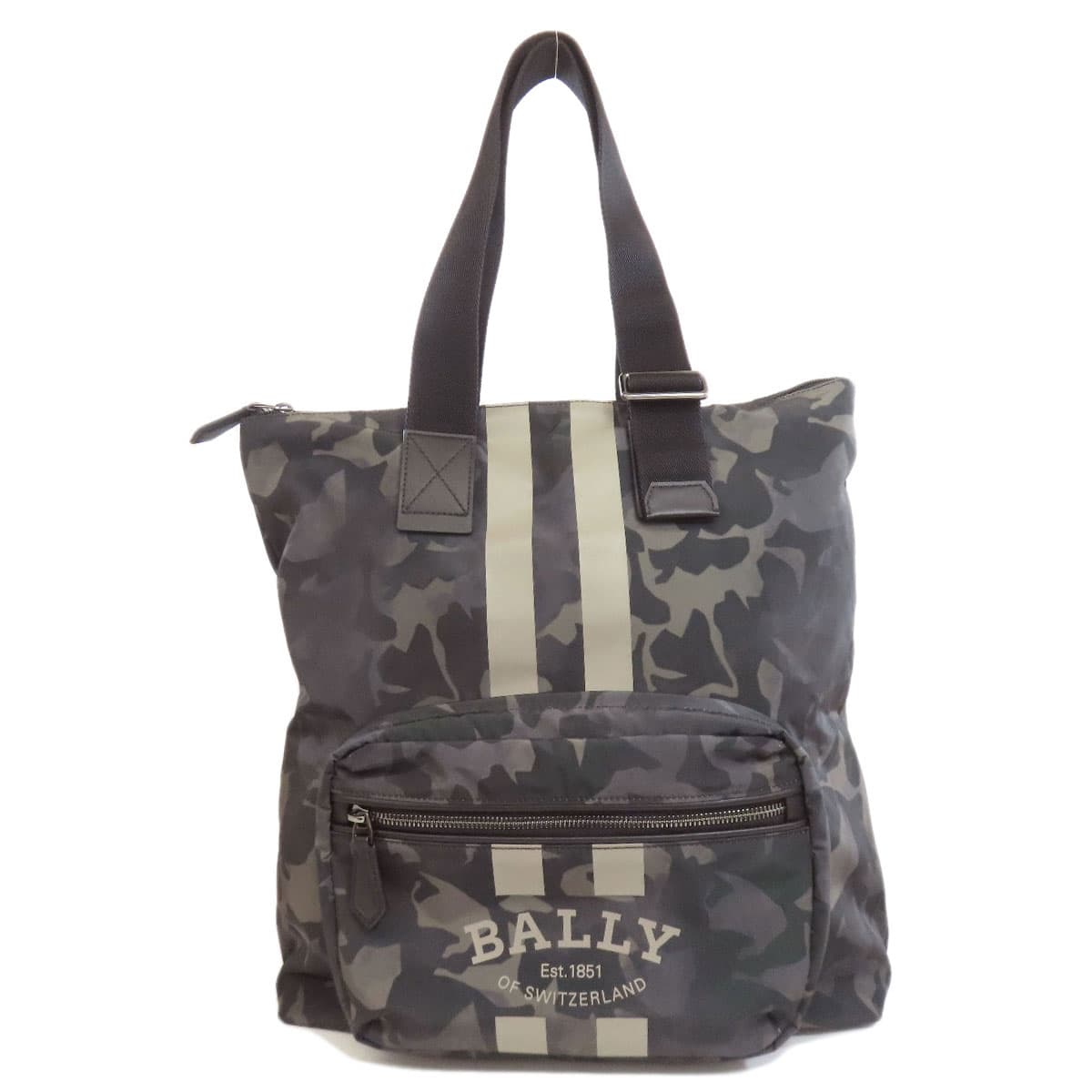 Bally camouflage pattern eco bag tote bag nylon material ladies [Used] [BALLY]