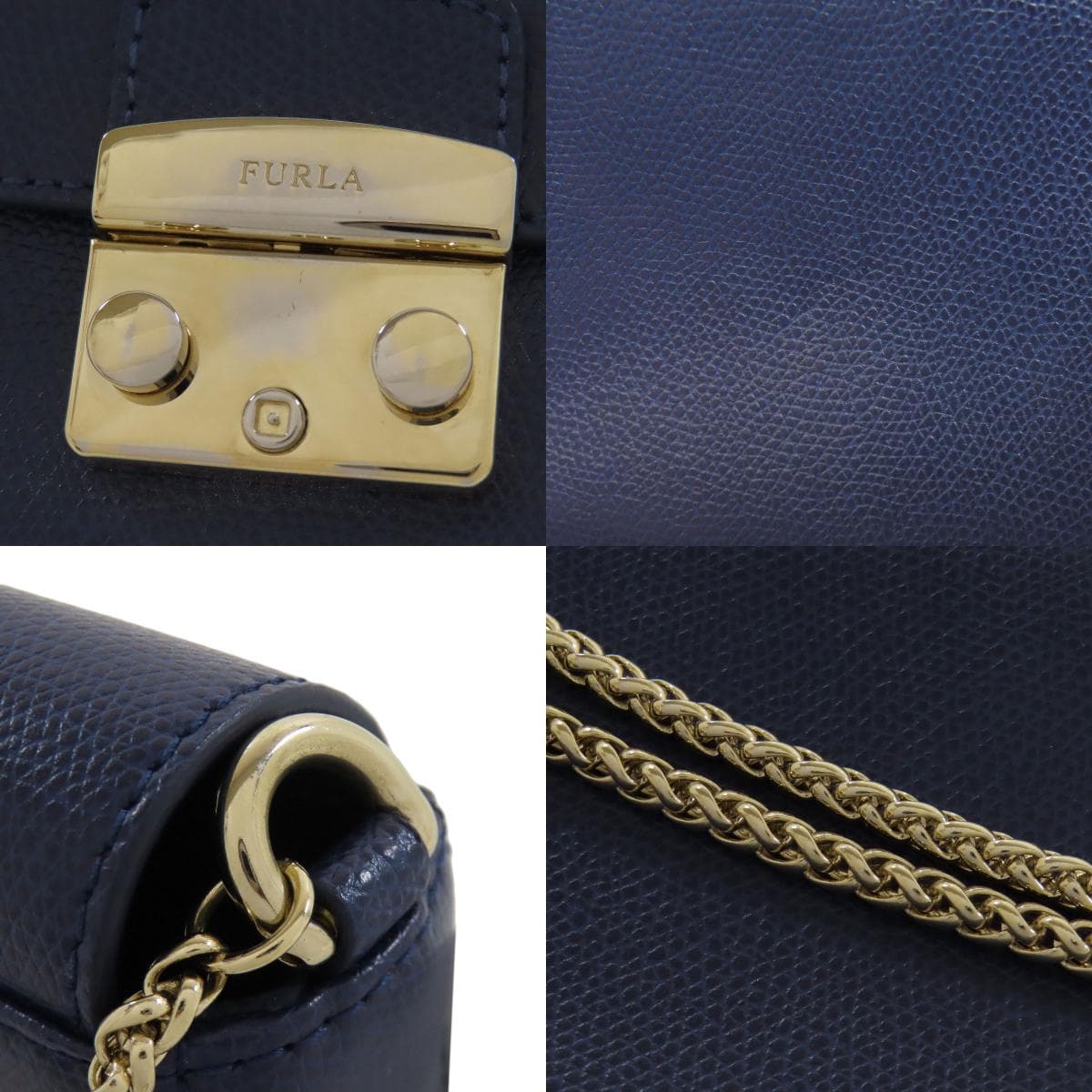 Furla Chain Shoulder Shoulder Bag Leather Ladies [Used] [Furla] 9