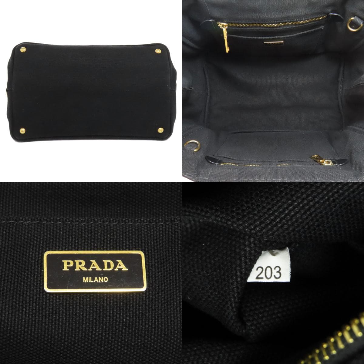 Prada Canapa 2WAY Handbag Canvas Ladies [Used] [PRADA] 4
