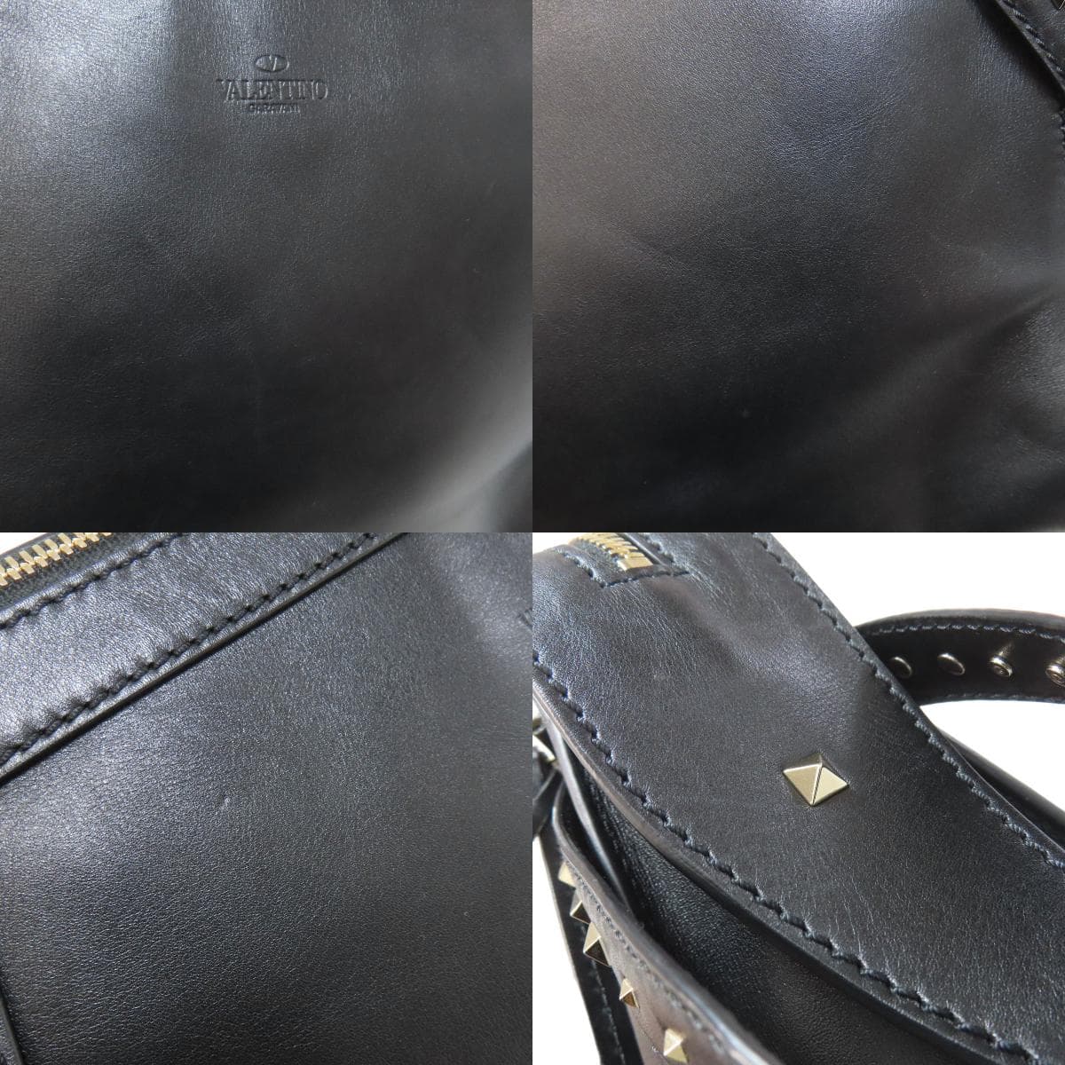 Valentino Studded Shoulder Bag Leather for Women [Used] [VALENTINO] 7