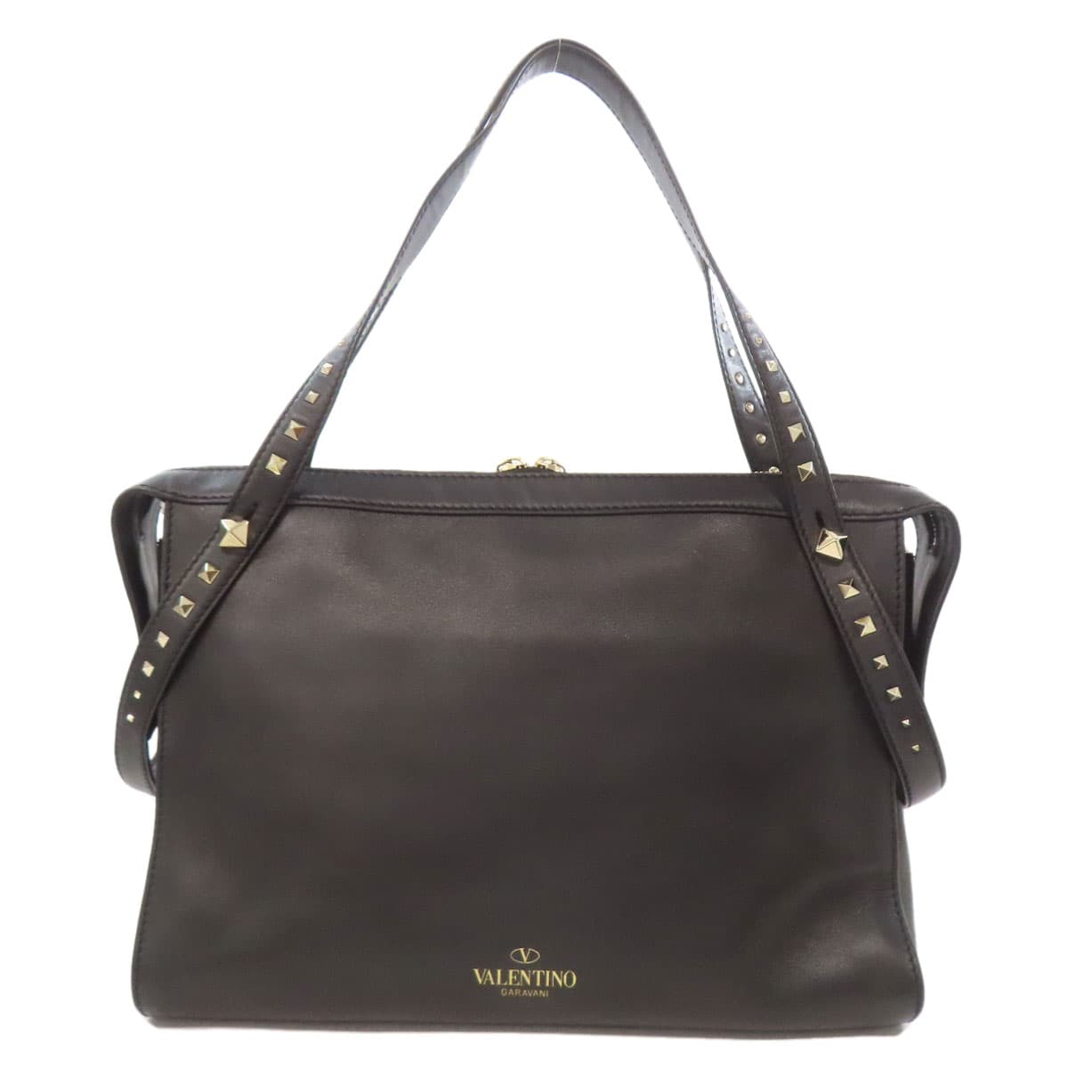 Valentino Studded Shoulder Bag Leather for Women [Used] [VALENTINO] 2