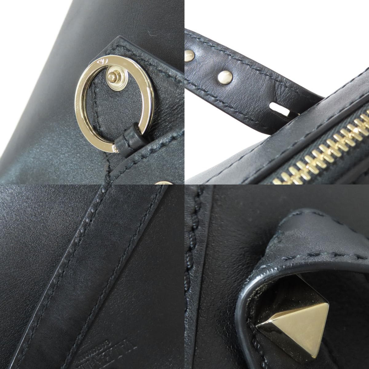 Valentino Studded Shoulder Bag Leather for Women [Used] [VALENTINO] 8